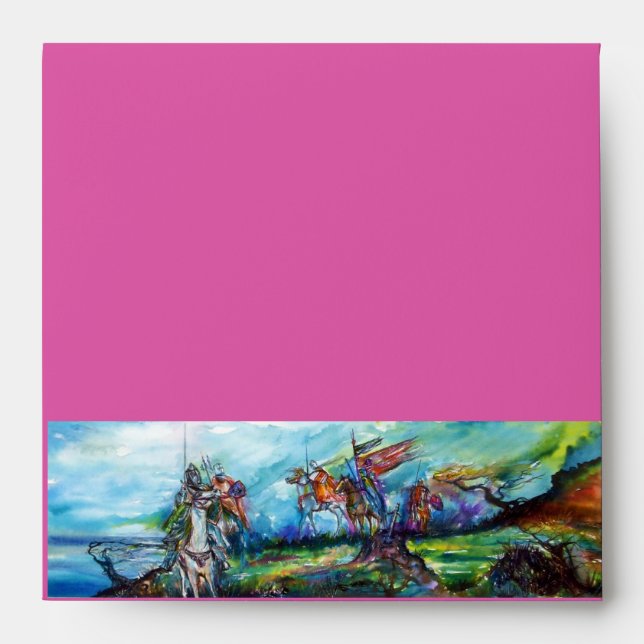 RIDERS IN THE STORM Mediaeval Knights Horseback Envelopes (Front)
