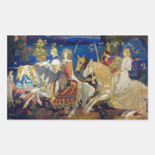 Riders of the Sidhe, c. 1911 by John Duncan Rectangular Sticker