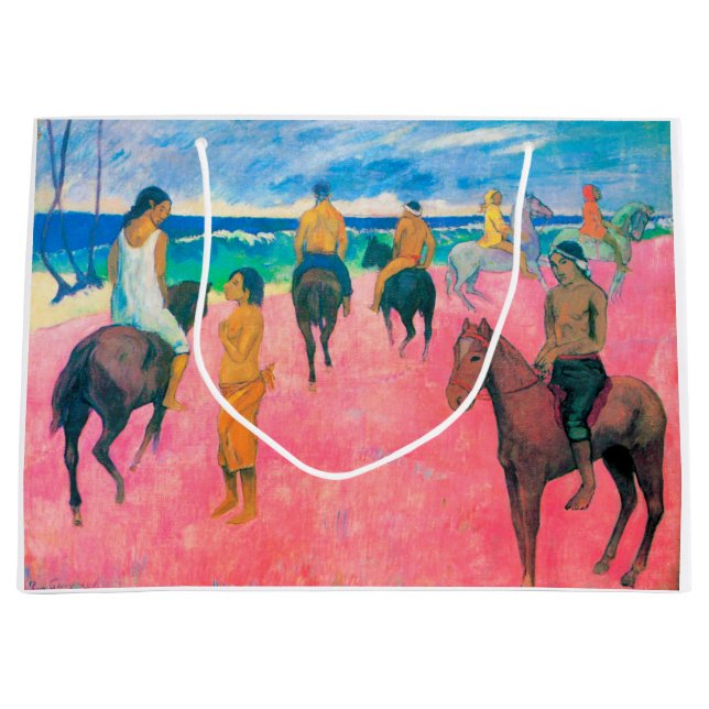 Riders on the Beach, Gauguin Large Gift Bag (Front)