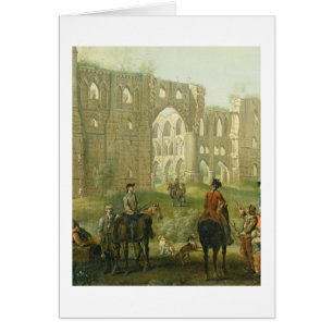 Riders Pausing by the Ruins of Rievaulx Abbey, c.1
