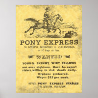 Riders Wanted 🌵 Pony Express USA Vintage Western
