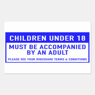Rideshare Minor Window Sticker