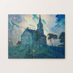Ridge Church, 1936 by Newell Convers Wyeth Jigsaw Puzzle