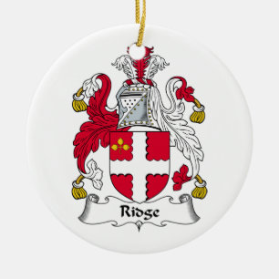 Ridge Family Crest Ceramic Tree Decoration