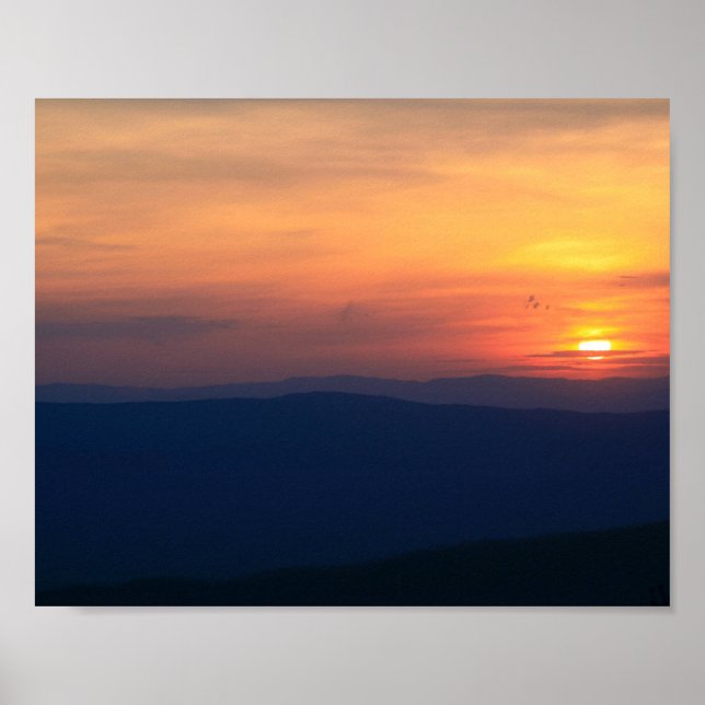 Ridge Line Sunset Poster (Front)