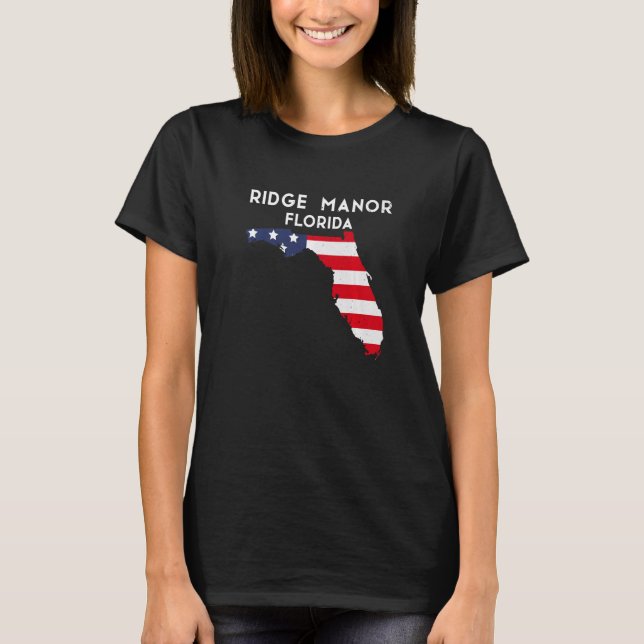Ridge Manor Florida USA State America Travel Flori T-Shirt (Front)