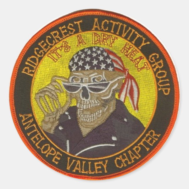 Ridgecrest HOG Logo Classic Round Sticker (Front)