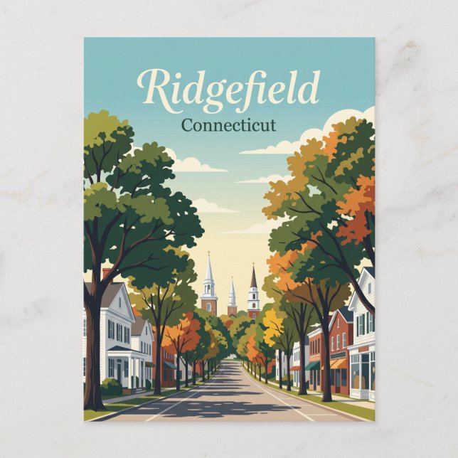 Ridgefield Connecticut Postcard (Front)
