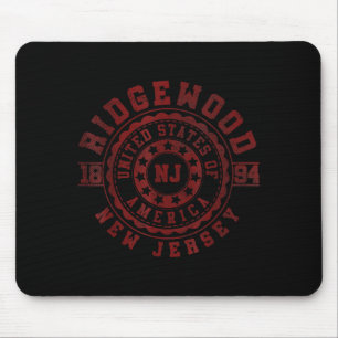 Ridgewood Nj _ New Jersey _ Vintage City Apparels Mouse Mat