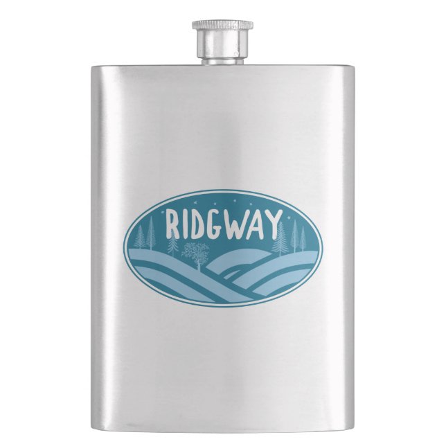 Ridgway Colorado Outdoors Hip Flask (Front)