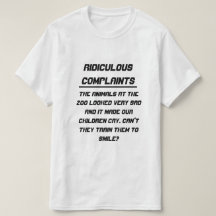 Ridiculous complaints Sad animal at zoo