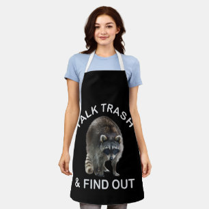 Ridiculous Racoon & Racoon Clothes Talk Trash an Apron