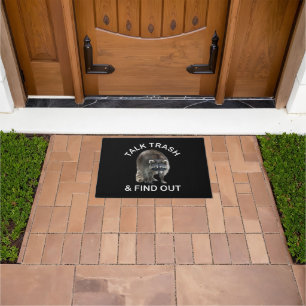 Ridiculous Racoon & Racoon Clothes Talk Trash an Doormat