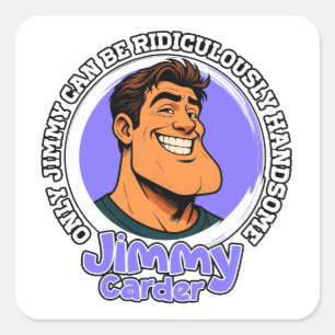 Ridiculously Handsome Guy Pop Art Square Sticker