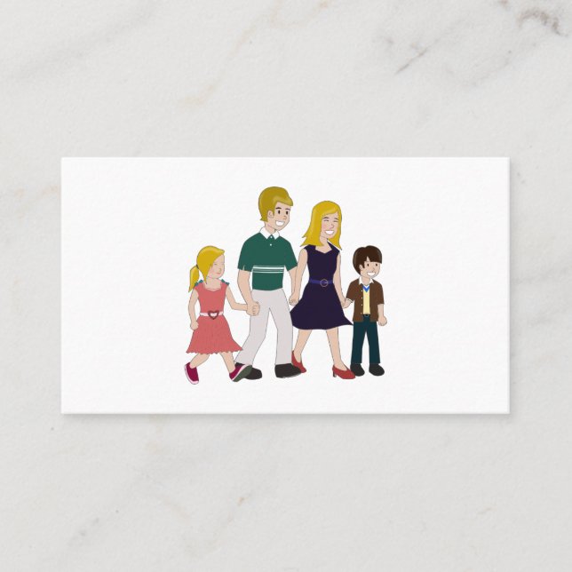 Ridiculously Happy Family Business Card (Front)
