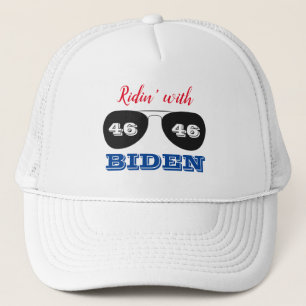 Ridin' with Biden 46 Aviator Sunglasses Trucker Hat