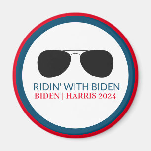 Ridin' with Biden Aviator Glasses 2024 Magnet