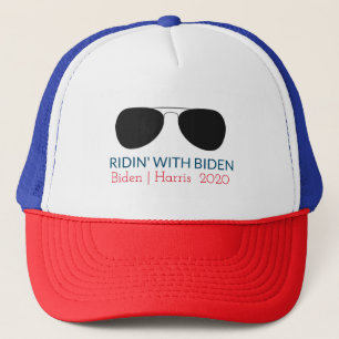 Ridin' with Biden Aviator Glasses Trucker Hat