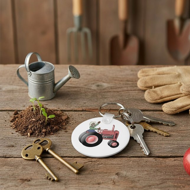 Riding A Tractor Key Ring (Creator Uploaded)