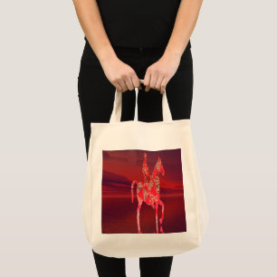 Riding at Dusk Large Tote Bag