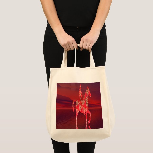 Riding at Dusk Large Tote Bag (Front (Product))