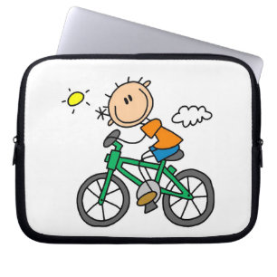 Riding Bicycle - Male Laptop Sleeve