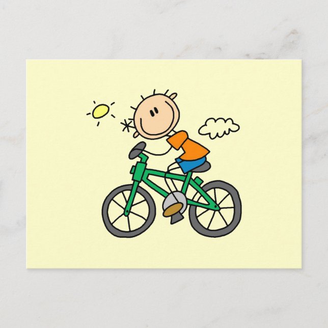 Riding Bicycle - Male Postcard (Front)