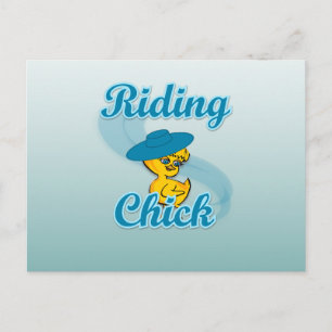 Riding Chick #3 Postcard