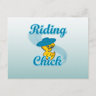 Riding Chick #3 Postcard