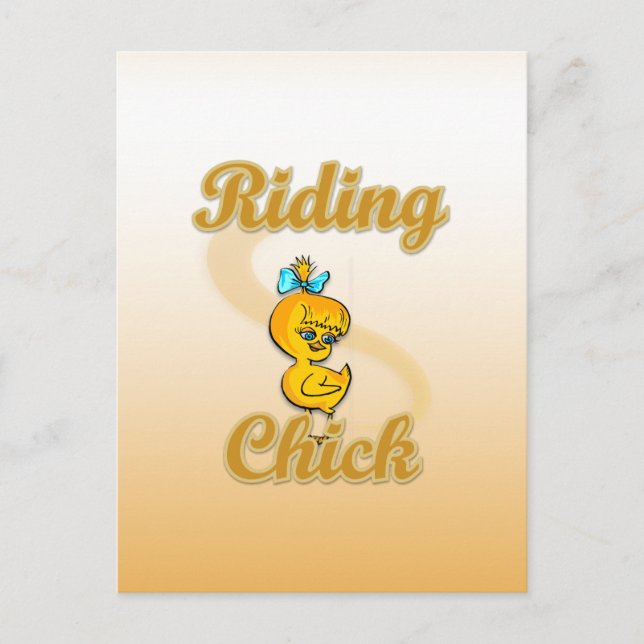 Riding Chick Postcard (Front)