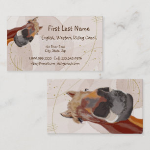 Riding Coach English Western Funny Horse Business Card