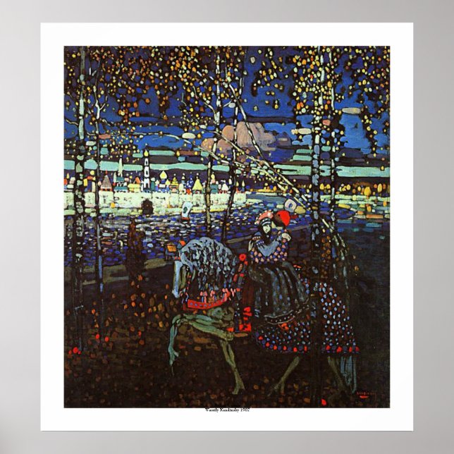 Riding Couple by Wassily Kandinsky Poster (Front)