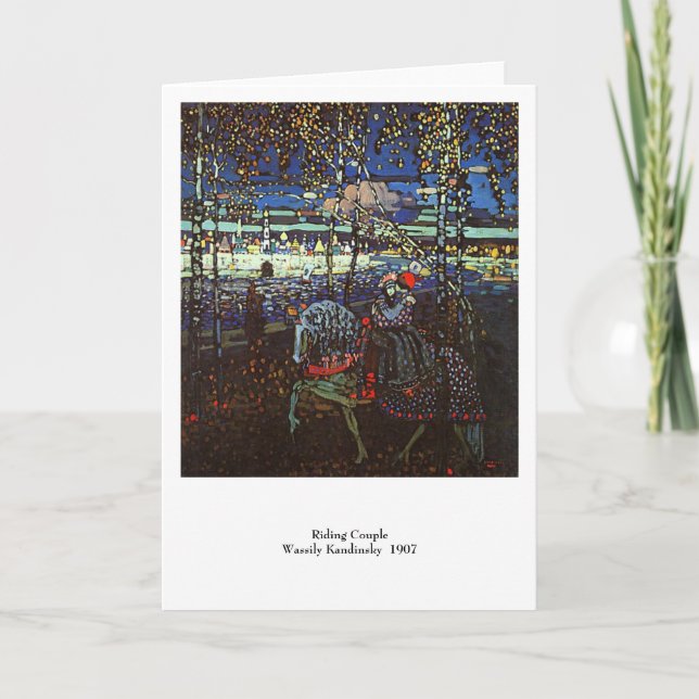 Riding Couple, Wassily Kandinsky 1907 Card (Front)