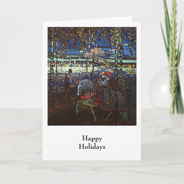 Riding Couple, Wassily Kandinsky 1907 Holiday Card (Front)