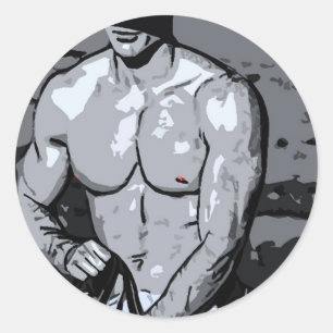 Riding Cowboy Classic Round Sticker