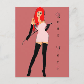 Riding Crop Mistress - Bright Postcard