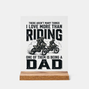 Riding Dad Vintage Engraving Motocross Quote Desig Acrylic Sign