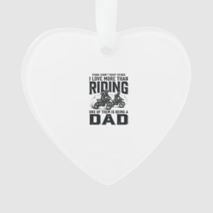 Riding Dad Vintage Engraving Motocross Quote Desig Ornament