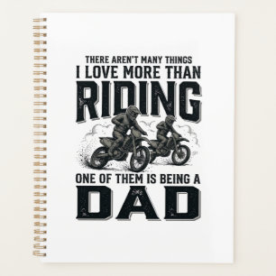 Riding Dad Vintage Engraving Motocross Quote Desig Planner
