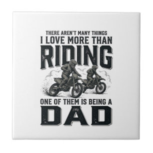 Riding Dad Vintage Engraving Motocross Quote Desig Tile