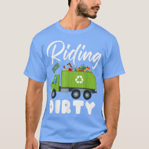 Riding Dirty Garbage Trucks Birthday Boy T-Shirt