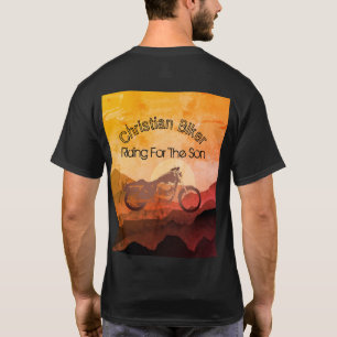 Riding For The Son Retro MOTO Biker Christian T-Shirt