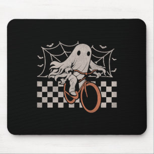 Riding Ghost Bicycle Halloween Costume Ghoul Biker Mouse Mat