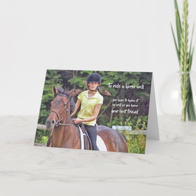 RIDING GRACE Greeting Card (Front)