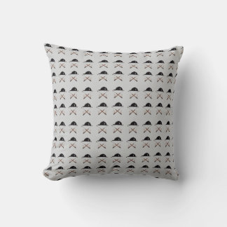 Riding helmet and crops Throw Pillow