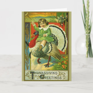 Riding High Thanksgiving Holiday Card