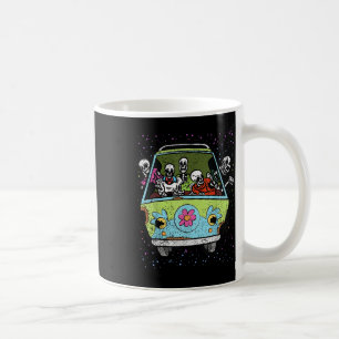 Riding Hippie Van Halloween Costume Retro Bones  Coffee Mug