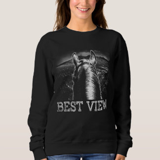 Riding Horse Best View For Horse Sweatshirt