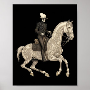 Riding Horse Cowboy Horse Lover Halloween Costume Poster
