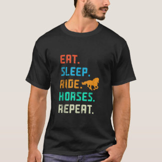 Riding Horse Rider Jockey Rancher Horseman Equestr T-Shirt